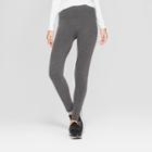 Women's French Terry Seamless Hosiery Leggings - A New Day Heather Grey