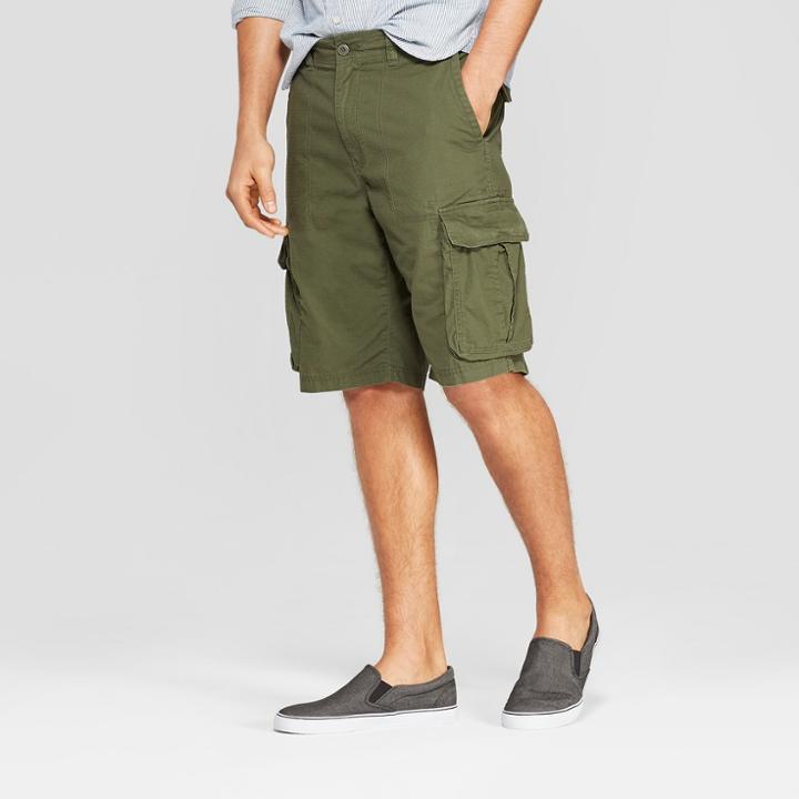 Men's 11 Cargo Shorts - Goodfellow & Co Green 33, Late Night Green