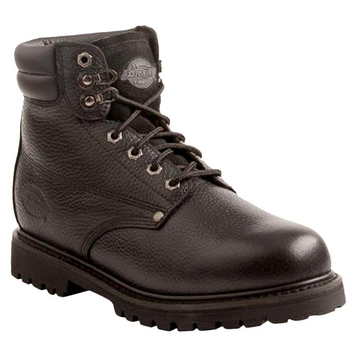 Dickies Men's Raider Leather Steel Toe Work Boots - Black,