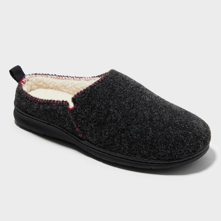 Dluxe By Dearfoams Women's Patricia Felted Clog Deluxe By Dearfoams - Charcoal Heather L (9-10), Gray White