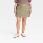 Women's Plus Size A-line Skirt - A New Day Olive Green