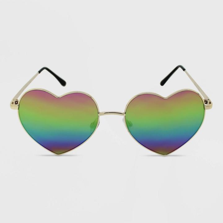Women's Metal Heart Sunglasses - Wild Fable , Grey