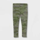 Toddler Girls' Camo Leggings - Cat & Jack Olive Green