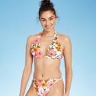 Women's Halter Bikini Top - Sunn Lab Swim Floral Xs,
