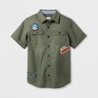 Boys' Short Sleeve Button-down Shirt - Cat & Jack Green