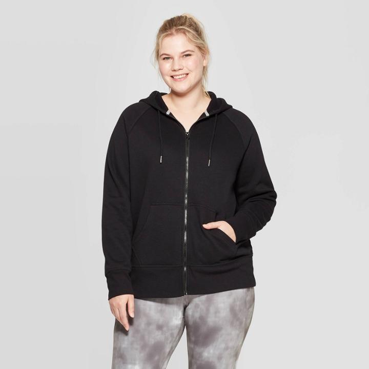 Women's Plus Size Full Zip Authentic Fleece Sweatshirt - C9 Champion Black