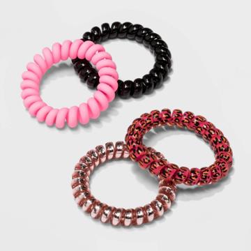 Mixed Phone Cords Pony Holders - Wild Fable , Pink