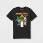 Boys' Minecraft Halloween Short Sleeve Graphic T-shirt - Black