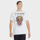 Bioworld Men's La Calavera Skull Short Sleeve Graphic T-shirt - White