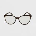 Women's Oversized Tortoise Print Retro Blue Light Filtering Glasses - Wild Fable Brown