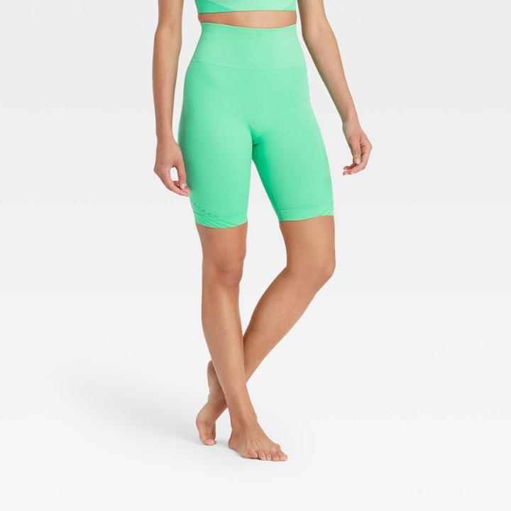 Women's High-rise Seamless Bike Shorts 7 - Joylab Jade