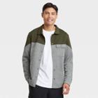 Men's Quilted Shirt Jacket - All In Motion Olive Green Heather