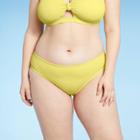 Juniors' Plus Size Ribbed Cheeky Hipster Bikini Bottom - Xhilaration Yellow X