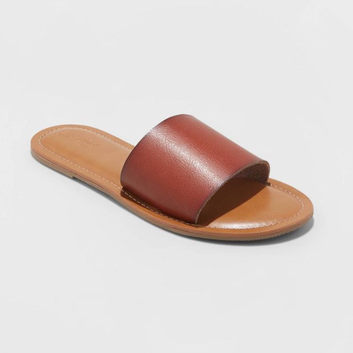 Women's Kerrigan Slide Sandals - Universal Thread Cognac 5, Women's, Red