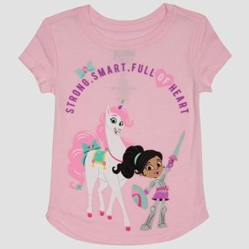 Toddler Girls' Nella The Princess Knight Short Sleeve T-shirt - Pink