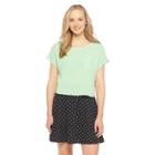Mossimo Supply Co. Women's Short Sleeve Crop Top Aquamint L(11-13) - Mossimo
