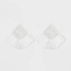 Sugarfix By Baublebar Fringe Stud Earrings With Beads - White, Women's