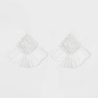 Sugarfix By Baublebar Fringe Stud Earrings With Beads - White, Women's