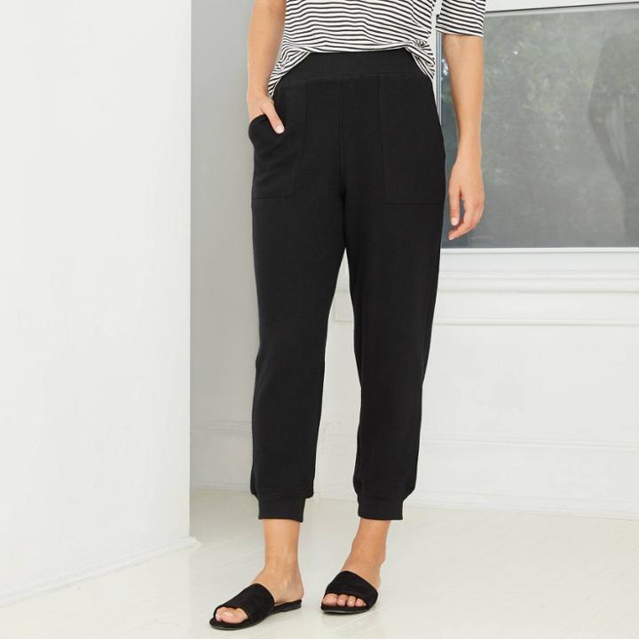 Women's High-rise Relaxed Fit Jogger Pants - Who What Wear Black