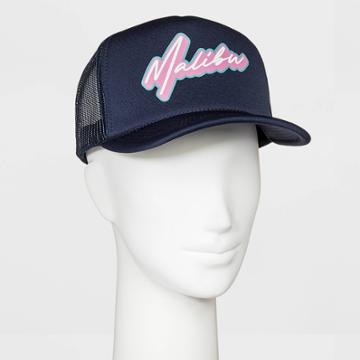 Ascot + Hart Adult's Malibu Trucker Hat - Blue