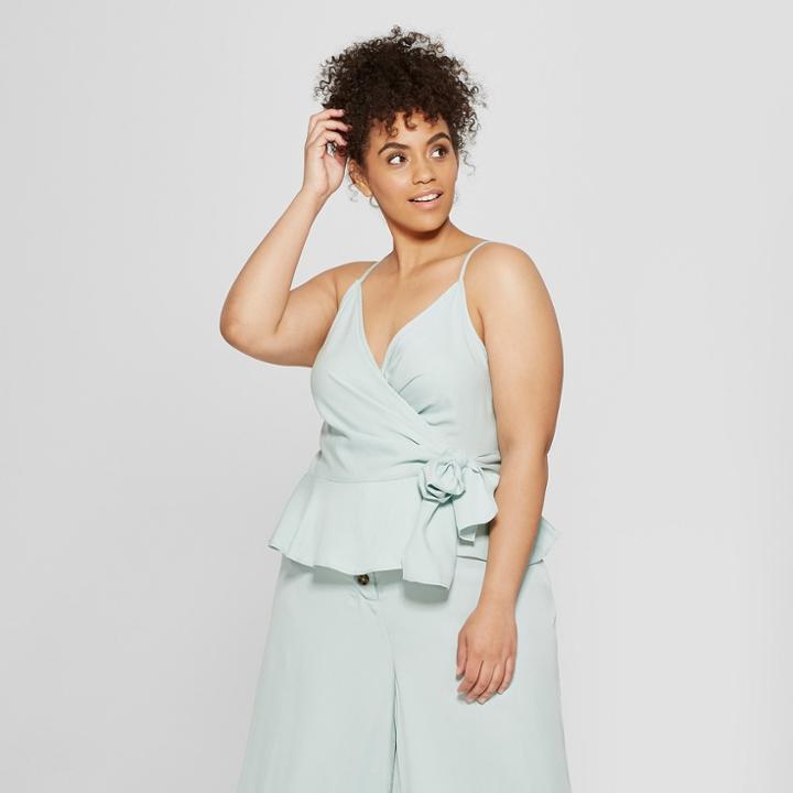 Women's Plus Size Tie Waist Tank Top - Who What Wear