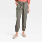 Women's Mid-rise Jogger Pants - Knox Rose Olive Green
