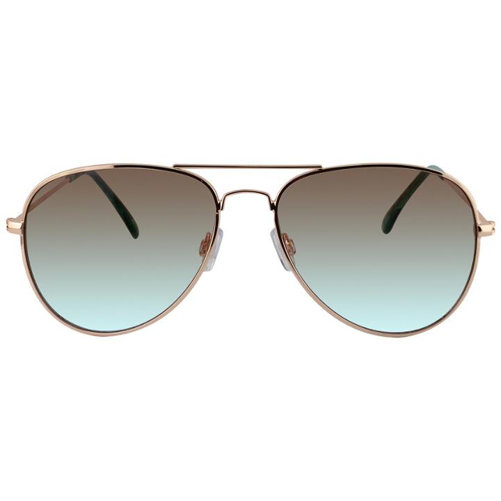 Women's Metal Aviator Sunglasses - A New Day Gold