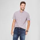 Men's Standard Fit Short Sleeve Poplin Button-down Shirt - Goodfellow & Co Pretend Purple