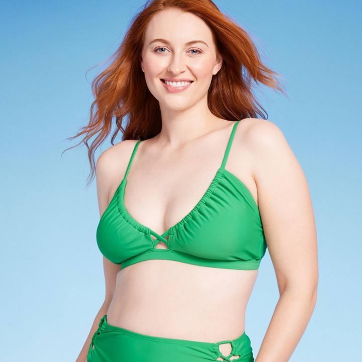Shade & Shore Women's Tunneled Front Bralette Bikini Top - Shade &