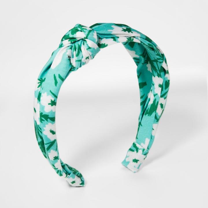 Girls' Top Knot Headband - Cat & Jack Green