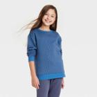 Kids' Pullover Crew Fleece Top - Cat & Jack Blue