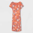 Floral Print Short Sleeve T-shirt Maternity Dress - Isabel Maternity By Ingrid & Isabel Wave Red