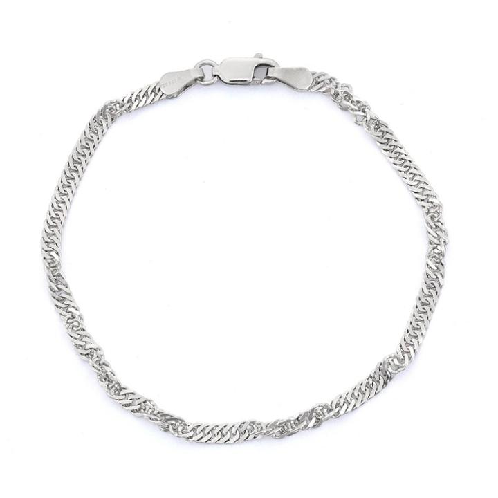 Tiara Disco Chain Bracelet In Sterling