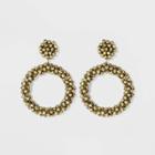 Sugarfix By Baublebar Lustrous Beaded Hoop Earrings - Gold, Women's