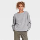 Women's Long Sleeve Ottoman T-shirt - A New Day Gray