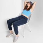 High-rise Fleece Sweatpants - Wild Fable Navy Blue Xxs