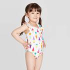 Toddler Girls' Ice Cream One Piece Swimsuit - Cat & Jack White