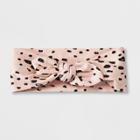 Toddler Girls' Polka Dot Sustainable Headwrap - Cat & Jack Peach (pink)