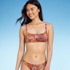 Juniors' Lurex Bralette Bikini Top - Xhilaration Multi Floral