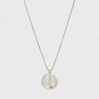 Silver Plated Initial B Pendant Necklace - A New Day Silver,