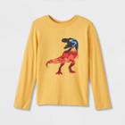 Boys' Landscape T-rex Long Sleeve Graphic T-shirt - Cat & Jack Yellow