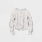 Girls' Crew Neck Tie Front Sweatshirt - Art Class Gray