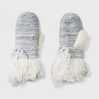 Women's Fleece Fringe Lined Marled Mittens - Universal Thread Cream (ivory)