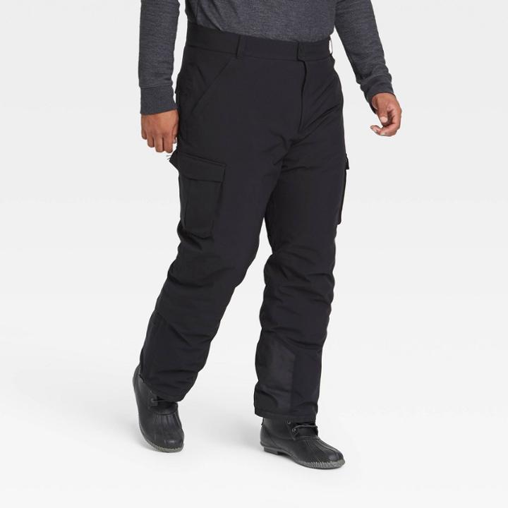 Men's Big & Tall Snow Sport Waterproof Pants - All In Motion Black