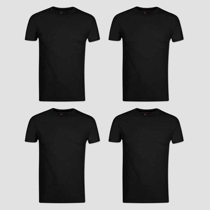 Hanes Premium Hanes Men's Premium 4pk Slim Fit Crew Neck T-shirt - Black