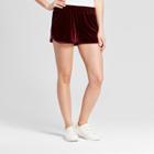 Women's Velvet Shorts - Mossimo Supply Co. Burgundy (red)