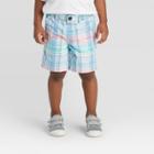 Oshkosh B'gosh Toddler Boys' Woven Chino Shorts - Blue/pink 12m, Toddler Boy's, Pink Blue