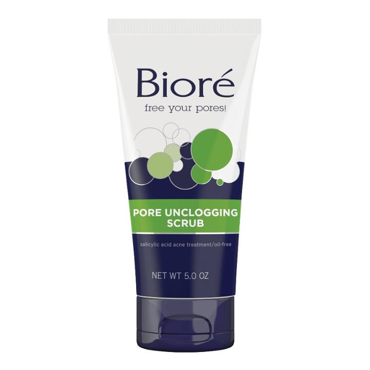 Biore Pore Unclogging Scrub, 2% Salicylic Acid, Oil-free, Penetrates Pores, Clears Impurities