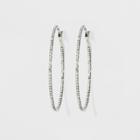 Target Hoop With Pave Stones Earrings - A New Day