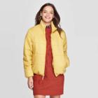 Women's Puffer Jacket - Universal Thread Gold M, Women's,